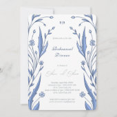 Blue Buttercup Probe Dinner Einladung (Vorderseite)