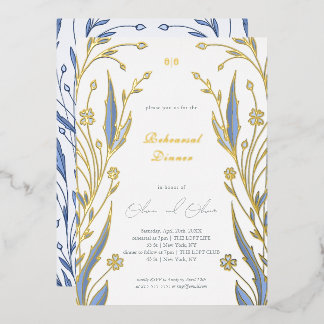 Blue Buttercup Probe Dinner Folieneinladung