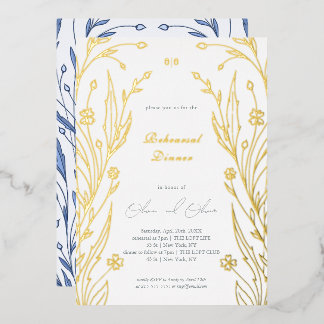 Blue Buttercup Probe Dinner Folieneinladung