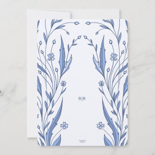 Blue Buttercup Save the Date Einladung (Rückseite)