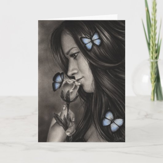 Blue Butterfats Grußkarte Karte (Vorderseite)