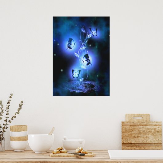 Blue Butterfats Poster (Küche)