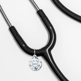 Blue Butterfats Stethoscope ID-Tag Haustiermarke