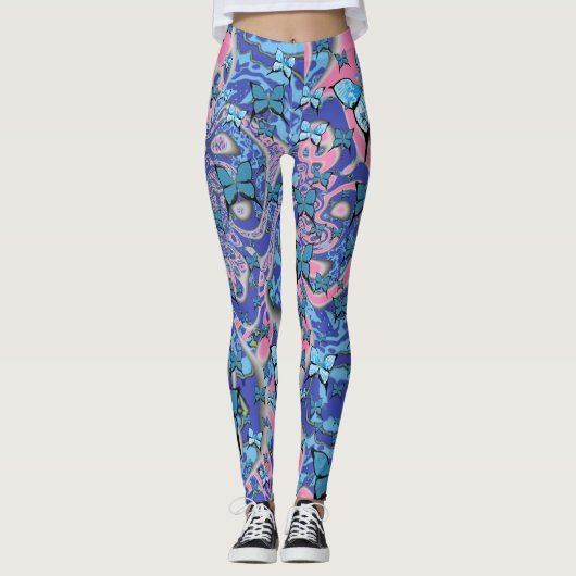 Blue Butterfells Psychedelic Dream Leggings (Vorderseite)