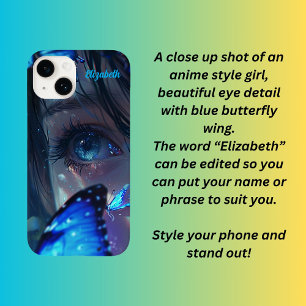 Blue Butterfleye Case-Mate iPhone 14 Hülle