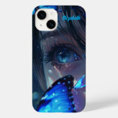 Blue Butterfleye Case-Mate iPhone Hülle (Rückseite)