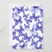 Blue Butterflies 18th Birthday Debut Einladung (Rückseite)