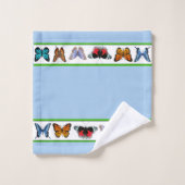 Blue Butterflies (Bridget Collection) Badhandtuch Set (Waschlappen)