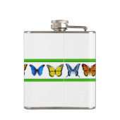 Blue Butterflies (Bridget Collection) Flachmann (Rückseite)
