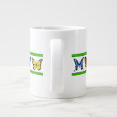 Blue Butterflies (Bridget Collection) Jumbo-Tasse (Rückseite)