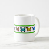 Blue Butterflies (Bridget Collection) Kaffeetasse (VorderseiteRechts)