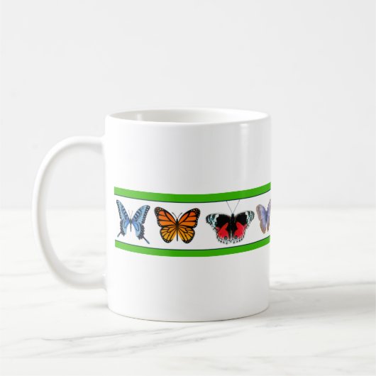 Blue Butterflies (Bridget Collection) Kaffeetasse (Links)