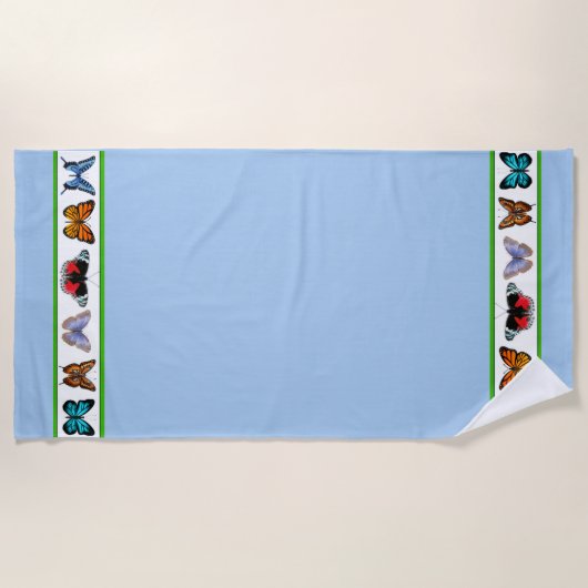Blue Butterflies (Bridget Collection) Strandtuch (Vorderseite)