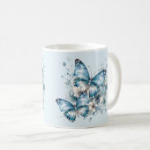 Blue Butterflies Kaffeetasse (VorderseiteRechts)