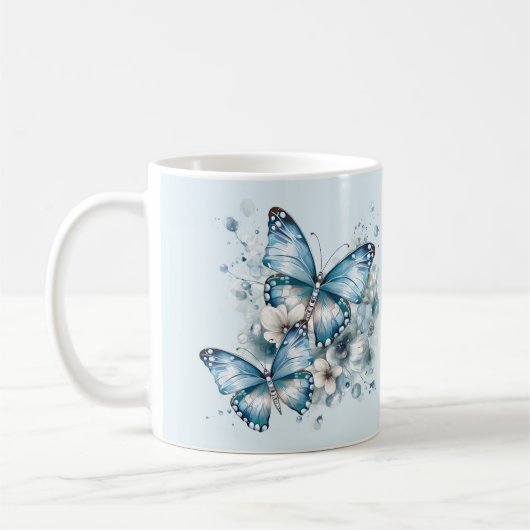 Blue Butterflies Kaffeetasse (Links)