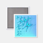 Blue Butterflies Magnet (Vorderseite/Rückseite)