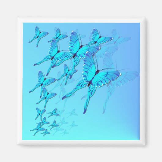 Blue Butterflies Magnet (Vorne)