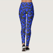 Blue Butterflies Muster C01.b DGrey BG Leggings (Rückseite)