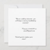 Blue Butterflies Wedding Invitation Einladung (Rückseite)