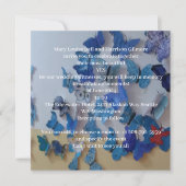 Blue Butterflies Wedding Invitation Einladung (Vorderseite)