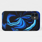 Blue Butterfly Abstrakt Case-Mate iPhone Hülle (Rückseite (Horizontal))