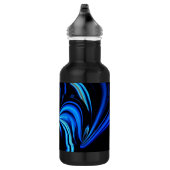 Blue Butterfly Abstrakt Edelstahlflasche (Rechts)