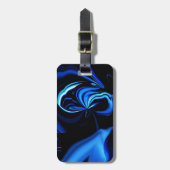Blue Butterfly Abstrakt Gepäckanhänger (Vorderseite vertikal)