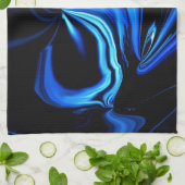 Blue Butterfly Abstrakt Handtuch (Gefaltet)