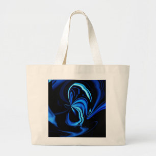 Blue Butterfly Abstrakt Jumbo Stoffbeutel