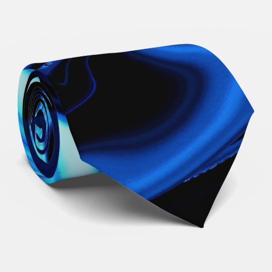 Blue Butterfly Abstrakt Krawatte (Gerollt)