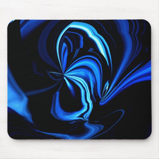 Blue Butterfly Abstrakt Mousepad (Vorne)