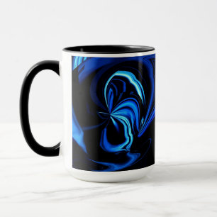 Blue Butterfly Abstrakt Tasse