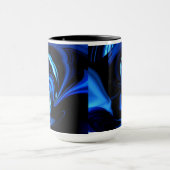 Blue Butterfly Abstrakt Tasse (Zentrum)