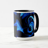 Blue Butterfly Abstrakt Tasse (VorderseiteRechts)