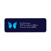Blue Butterfly Address Label (Vorne)
