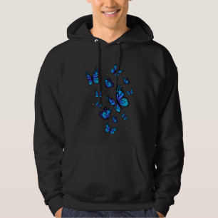 Blue Butterfly Art Garden Schöne Schmetterlinge Hoodie
