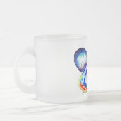 Blue Butterfly Art Mattiertes Glas Tasse (Links)