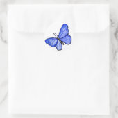 Blue Butterfly Art Painting Label Stickers (Tasche)