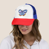 Blue Butterfly Art Painting Trucker Hat Truckerkappe (Beispiel)