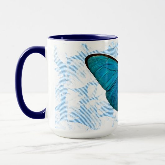 Blue Butterfly Art Pop Art Pattern Tasse Cup (Links)