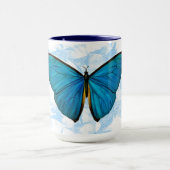 Blue Butterfly Art Pop Art Pattern Tasse Cup (Zentrum)