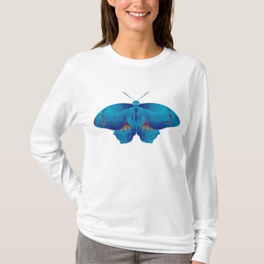 Blue Butterfly Art T-Shirt (Vorderseite)