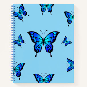 Blue Butterfly Ästhetik Notebook Notizblock
