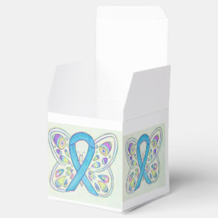 Blue Butterfly Awareness Ribbon Take Out Gevor Box Geschenkschachtel