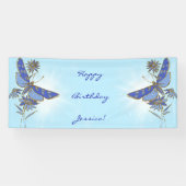 Blue Butterfly Banner (Horizontal)