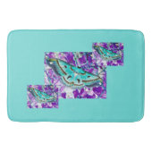 Blue Butterfly Bath Mat Badematte (Vorderseite)