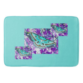 Blue Butterfly Bath Mat Badematte