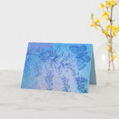 Blue Butterfly & Berries Note Card Karte (Gelbe Blume)