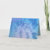 Blue Butterfly & Berries Note Card Karte (Vorderseite)