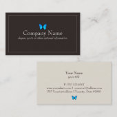 Blue Butterfly Business Card Visitenkarte (Vorne/Hinten)
